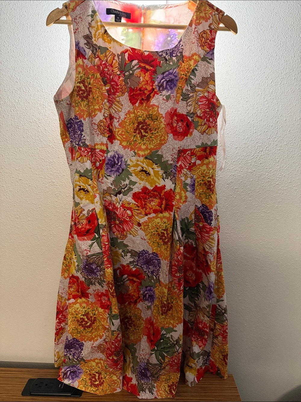 Chadwicks Girls Floral Sleeveless Fit-and-Flare Dress B14